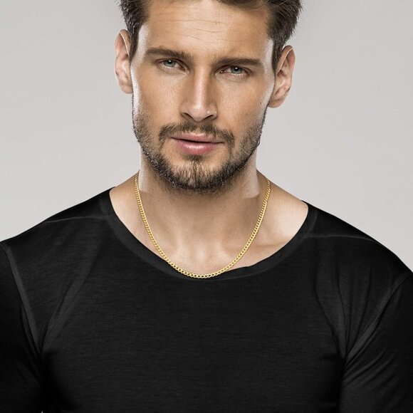 18k Gold 925 Sterling Silver Cuban Link Curb Chain Necklace for Women - Picture 4 of 6